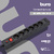 Buro BU-SP5_USB_2A-B Сетевой фильтр,  5м,  6 розеток,  черный