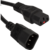 LAN-PP13L / 14-1.0-BK Шнур питания с блокировкой C13-C14,  3х0.75,  220В,  10А,  черный,  1 метр