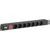 PDU 7 розеток DIN49440  (нем. cтанд.),  с LED выключателем, 1U,  без шнура,  вх. IEC320 C14,  алюминиевый профиль,  черный