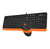 A4 Fstyler F1010 Клавиатура + мышь клав:черный / оранжевый мышь:черный / оранжевый USB