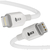 GCR Кабель PREMIUM 3.0m TypeC / Lightning MFI POWER DELIVERY 18 W,  быстрая зарядка,  белый силикон,  AL case белый,  белый ПВХ,  GCR-53756