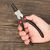 Изогнутый съемник внутренних стопорных колец Deli DL0343 7"; Размер: 7 дюймов. 40Cr. Черная отделка и полировка.
