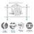 ONKRON M6L WHITE 40-70" макс 400x600  наклон -5° / +8°,  поворот ±140° Макс нагрузка 45, 5кг,  от стены 54-500мм,  белый