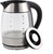 Чайник электрический Scarlett SC-EK27G13 2л. 2200Вт серебристый / черный  (корпус: стекло)