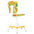 Кресло детское Бюрократ CH-W204 / F оранжевый бэнг крестов. пластик подст.для ног пластик белый