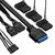Exegate EX294965RUS Корпус Miditower ExeGate EVO-9202  (ATX,  без БП,  с окном,  1*USB+1*USB3.0,  аудио,  3 вент. 12см с RGB подсветкой)