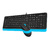 Клавиатура + мышь A4 Fstyler F1010 клав:черный / синий мышь:черный / синий USB