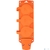 Rexant  (111-227) Розетка  (колодка) влагозащищенная с крышкой 3 гнезда COMPACT,  с / з,  16А,  IP54,  каучук,  оранжевая