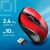 Мышь Oklick 675MW черный / красный оптическая  (800dpi) беспроводная USB  (2but)