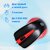 Мышь Oklick 225M черный / красный оптическая  (1200dpi) USB  (2but)