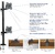 Кронштейн для мониторов ЖК Kromax OFFICE-5 серый 15"-32" макс.12кг настольный поворот и наклон