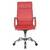 Бюрократ Ch-993 red,  Кресло,  иск. кожа,  высокая спинка,  крестовина хром,  красный