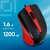 Мышь Oklick 225M черный / красный оптическая  (1200dpi) USB  (2but)