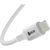 GCR Кабель PREMIUM 3.0m TypeC / Lightning MFI POWER DELIVERY 18 W,  быстрая зарядка,  белый силикон,  AL case белый,  белый ПВХ,  GCR-53756