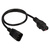 LAN-PP13L / 14-1.0-BK Шнур питания с блокировкой C13-C14,  3х0.75,  220В,  10А,  черный,  1 метр