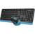 Клавиатура + мышь A4Tech Fstyler FG1035 клав:черный / синий мышь:черный / синий USB беспроводная Multimedia  (FG1035 NAVY BLUE)