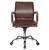 Бюрократ Ch-993-Low brown,  Кресло,  коричневая иск. кожа,  низкая спинка,  крестовина хром
