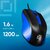 Мышь Oklick 225M черный / синий оптическая  (1200dpi) USB  (2but)
