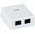 Настенная информационная розетка RJ45 8P8C,  кат.5Е UTP,  2-порта,  белая
