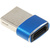 Адаптер Premier 6-071 USB 2.0 A (m) USB Type-C  (f) синий  (пакет)