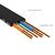 GCR Патч-корд PROF плоский прямой 3.0m,  UTP медь кат.6,  черный,  30 AWG,  ethernet high speed 10 Гбит / с,  RJ45,  T568B,  GCR-52870