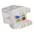 Lanmaster LAN-OKi45U5E / 180 Модуль Keystone,  RJ45,  кат.5E,  UTP,  180 градусов,  с индикатором,  белый