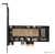 ORIENT C302E,  Переходник PCI-Ex1->M.2 M-key NVMe SSD,  тип 2230 / 2242 / 2260 / 2280,  2 планки крепления в комплекте  (31152)