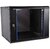 Шкаф настенный ЦМО ШРН-Э-12.500-9005 12U 600x520мм пер.дв.стекл несъемные бок.пан. 50кг черный