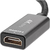 Кабель-переходник DP --> HDMI-F 0.2m ,  серый металлик,  оплетка,  4K@60Hz,  Telecom  (TA560)