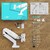 ONKRON G80 WHITE Кронштейн для мониторов 13-27'' ГАЗЛИФТ макс 100*100 наклон -45 / +90?,  поворот +-90°,  2 колена,  от стены: до 450мм,  крепление к столу 10-85мм,  вес до 6.5кг,  белый