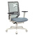 Кресло руководителя Бюрократ EXPERT серый сиденье голубой 38-405 сетка / ткань с подголов. крестовина пластик пластик белый