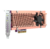 QNAP QM2-2P-344A 2 x M.2 22110 or 2280 PCIe  (Gen3 x 4) NVMe SSD slots,  Low-profile flat and Full-height are bundled