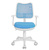 Бюрократ CH-W797 / LB / TW-55,  Кресло,  белый пластик,  спинка светло-голубая сетка,  сиденье светло-голубое