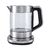 Чайник электрический Kitfort КТ-616 1.5л. 1500Вт серебристый / черный  (корпус: нержавеющая сталь / стекло)