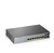 Zyxel GS1350-12HP,  10xGE  (8xPoE+),  2xSFP,  бюджет PoE 130 Вт,  дальность передачи питания до 250 м,  автоперезагрузка PoE-портов,  повышенная защита от перенапряжений и электростатических разрядов