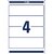 Этикетки Avery Zweckform L4761-25 A4 61x192мм 4шт на листе / 80г / м2 / 25л. / белый самоклей. универсальная