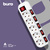 Сетевой фильтр Buro 500SH-1.8-SW-W 1.8м  (5 розеток) белый  (коробка)