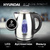 Чайник электрический Hyundai HYK-S2402 1.7л. 2200Вт серебристый матовый / черный  (корпус: нержавеющая сталь)