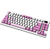 Клавиатура беспроводная Keyboard MSI FORGE GK600 TKL,  Wireless,  Mechanical Linear Switches,  RGB LED,  4000mA / h,  Violet