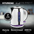 Чайник электрический Hyundai HYK-P3405 1.7л. 2200Вт белый / черный  (корпус: пластик)