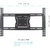 Kromax COBRA-4 серый 15"-75" Кронштейн для телевизора макс. 65кг потолочный поворот