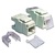 LANMASTER LAN-OK45U6 / 90-WH Keystone. RJ45. кат.6. UTP. 90 градусов.  со шторкой. белый