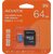 Флеш карта microSD 64GB A-DATA microSDHC Class 10 UHS-I A1 100 / 25 MB / s  (SD адаптер)