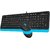 Клавиатура + мышь A4 Fstyler F1010 клав:черный / синий мышь:черный / синий USB