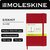 Блокнот Moleskine CLASSIC QP012R Pocket 90x140мм 192стр. нелинованный твердая обложка фиксирующая резинка красный