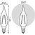 GAUSS 104801207 Светодиодная лампа LED Filament Свеча на ветру E14 7W 580lm 4100К 1 / 10 / 50