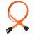 Кабель GoPower SATA  (m)-SATA  (m) 0.5м силикон ver.3.0 оранжевый в пакете  (1 / 250)