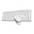 Клавиатура + мышь A4 Fstyler F1010 клав:белый / серый мышь:белый / серый USB