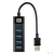 USB-Хаб  (концентратор) 4-в-1 ExeGate DUB-4TP  (кабель-адаптер USB3.0 --> 4xUSB3.0,  Plug&Play,  черный)