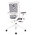 Кресло Бюрократ MC-W611NL серый TW-04 38-417 сетка / ткань крестов.4-луч. пластик пластик белый